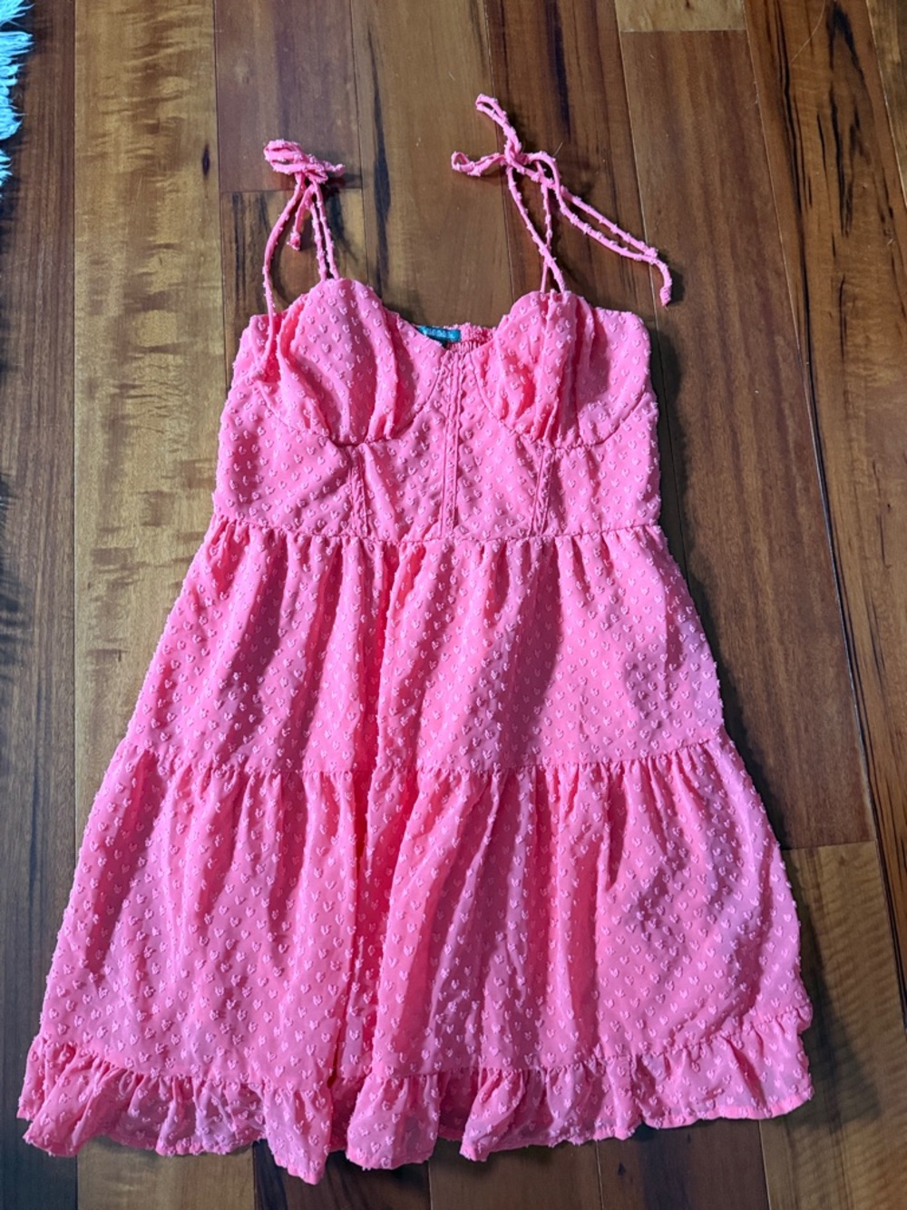 wild fable Pink Textured Tiered Sundress